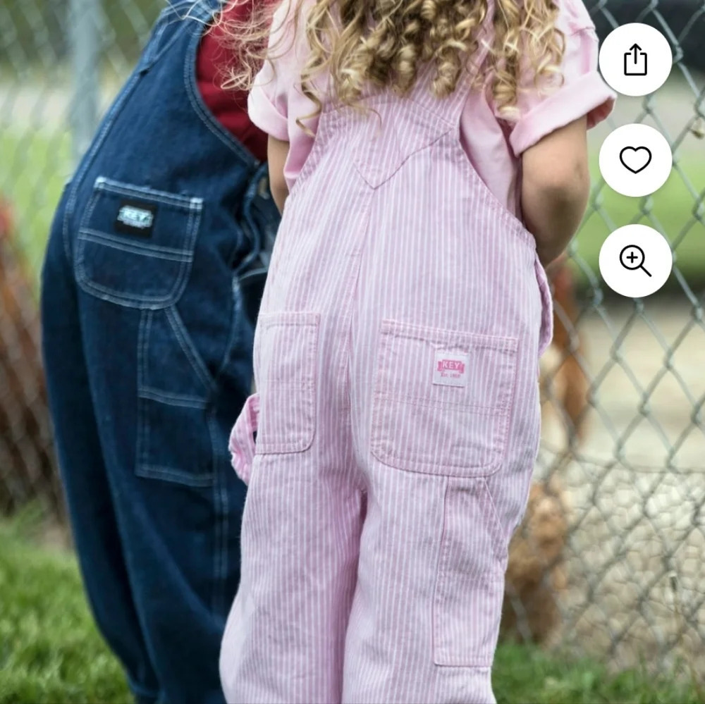 Baby pink and white bib overalls size 12 months - Picture 2 of 8